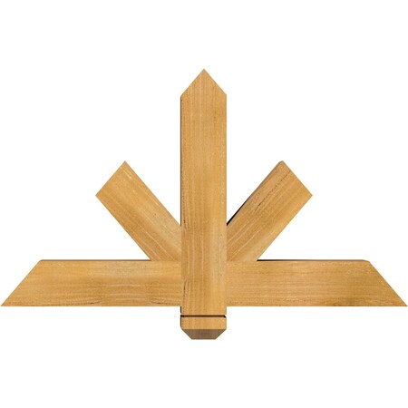 Ekena Millwork Kennewick Rough Sawn Timber Gable Bracket, Western Red Cedar, 36"W x 21"H x 4"D x 4"F, 14/12 Pitch GBW036X21X0404KEN00RWR